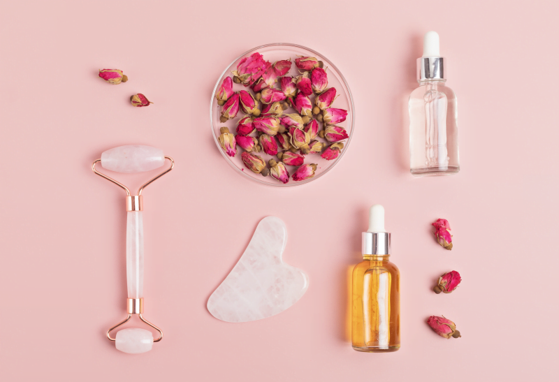 Which skin types are rose water and rose oil suitable for?