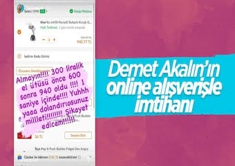 Demet Akalın'ın online alışverişle imtihanı