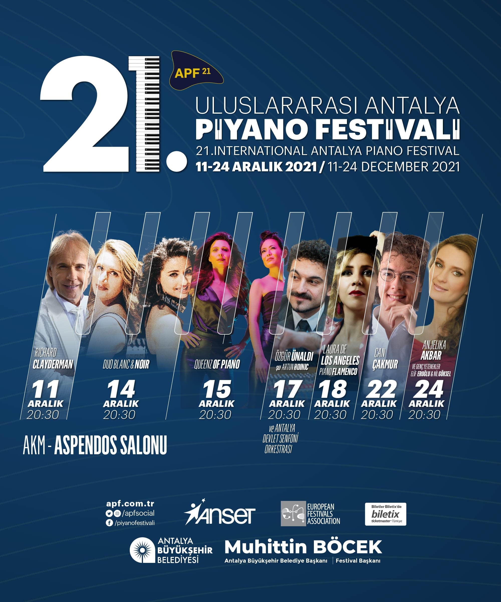 Uluslararası Antalya piyano festivali başlıyor